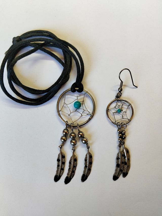 Collar atrapasueños y pendiente