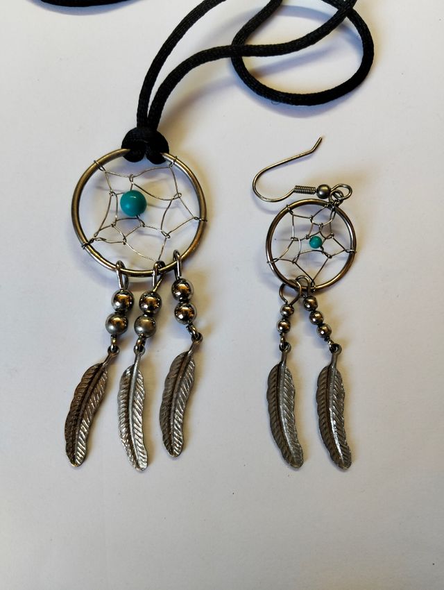 Collar atrapasueños y pendiente