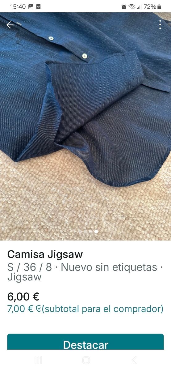 Camisa azul rayas finas - Impecable