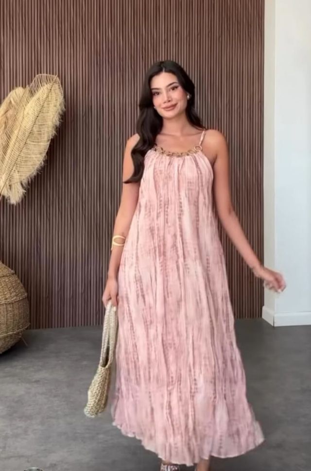 Vestido largo tie dye ZARA