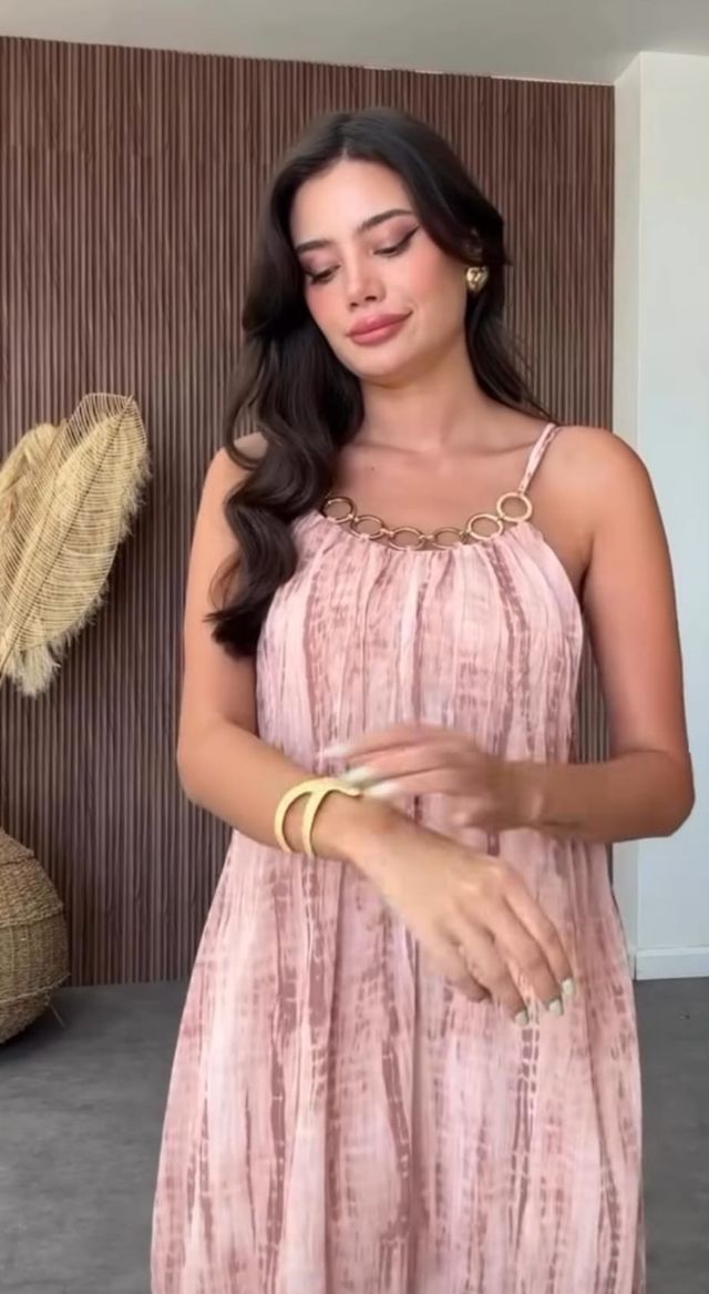 Vestido largo tie dye ZARA