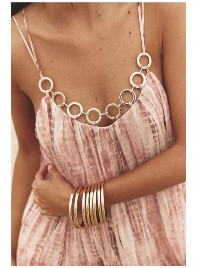 Vestido largo tie dye ZARA