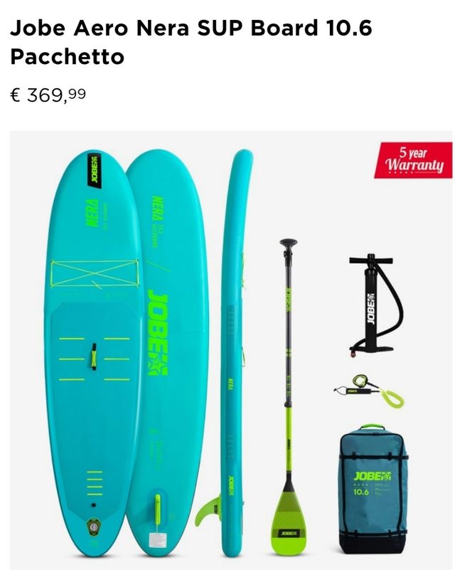 Tavola paddle Jobe Nera 10.6 SUP