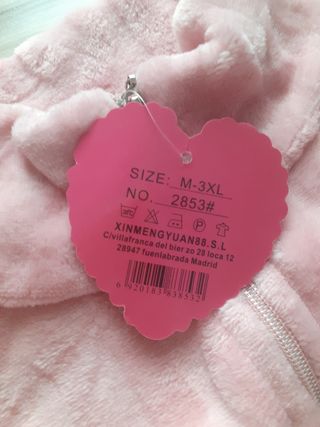 Pijama rosa y bata mujer nuevo con etiqueta L-M