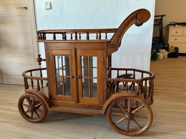 Carrello da bar in rovere stile vintage