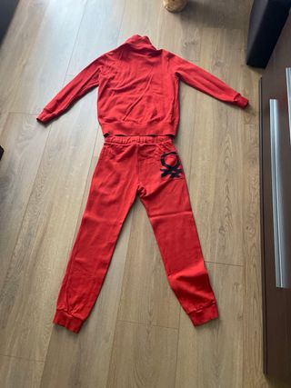 Chándal Benetton rojo niño 2XL 11-12años