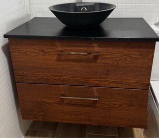 Mueble baño marrón -NEGOCIABLE

