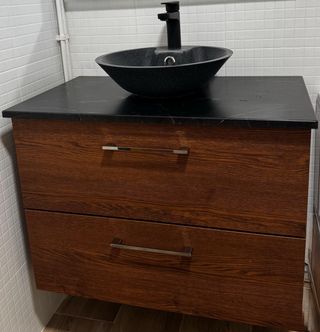Mueble baño marrón -NEGOCIABLE
