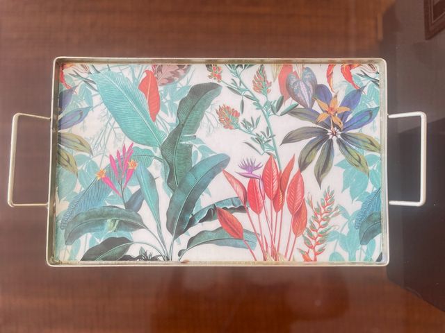 Bandeja rectangular multicolor