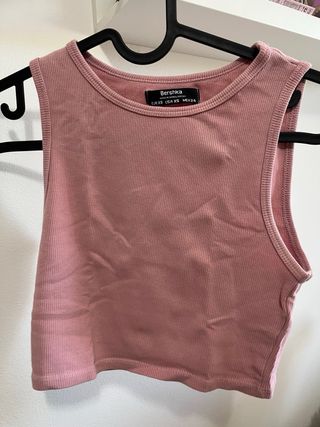2 Tops Bershka XS - Azul y Rosa