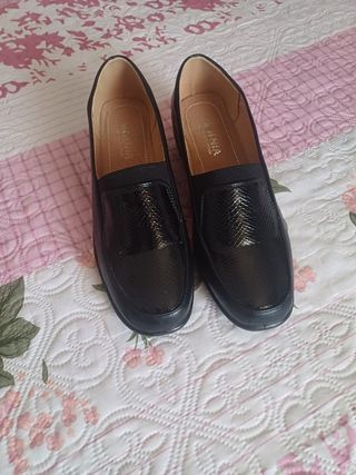 Zapatos Piel Negra Mujer 41