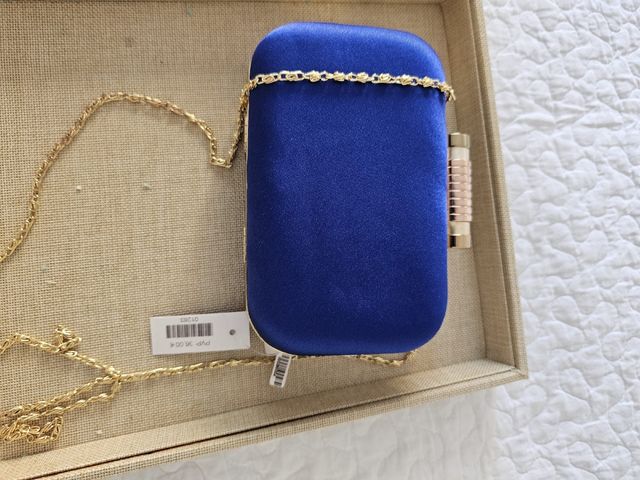 Bolso clutch azul marino fiesta nuevo