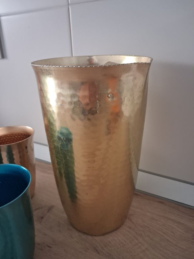 Jarra y vasos vintage metal