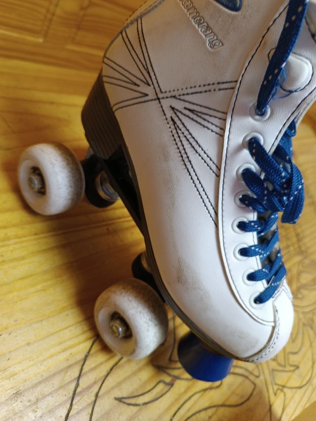 Patines Boomerang: Botines blancos