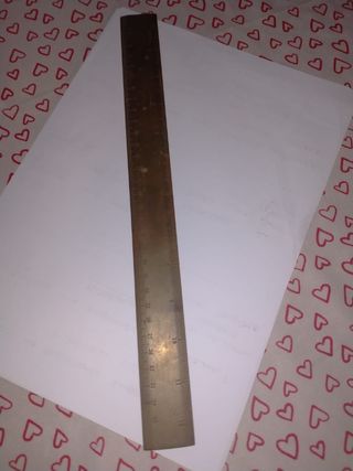 Righello in ottone antico