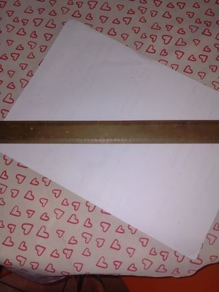 Righello in ottone antico