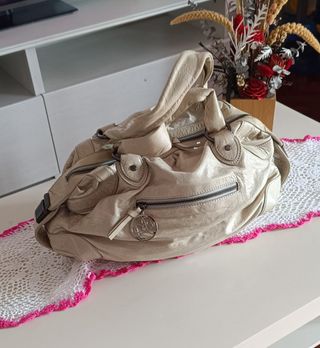 Bolso beige mujer