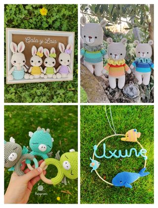 Amigururumis, sonajeros, petos y más hechos a mano