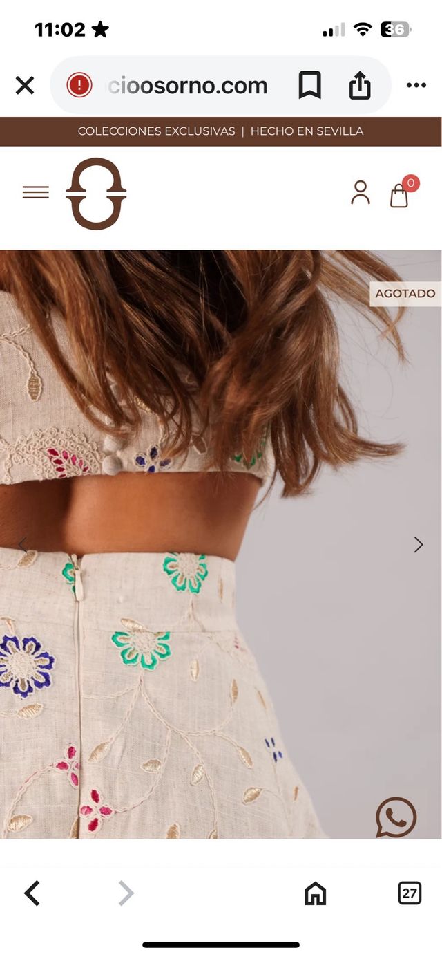 Vestido Rocío Osorno blanco - 2 piezas , 40/42