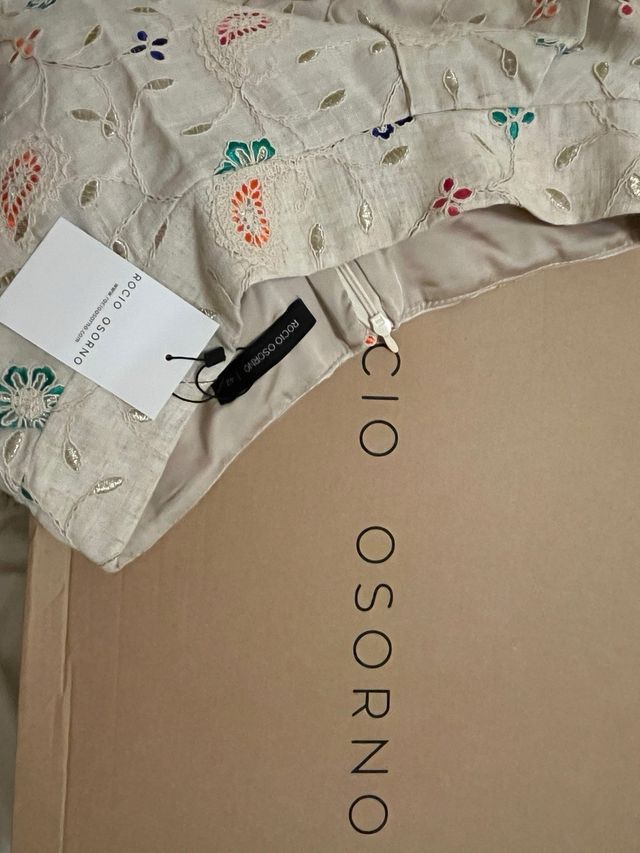 Vestido Rocío Osorno blanco - 2 piezas , 40/42