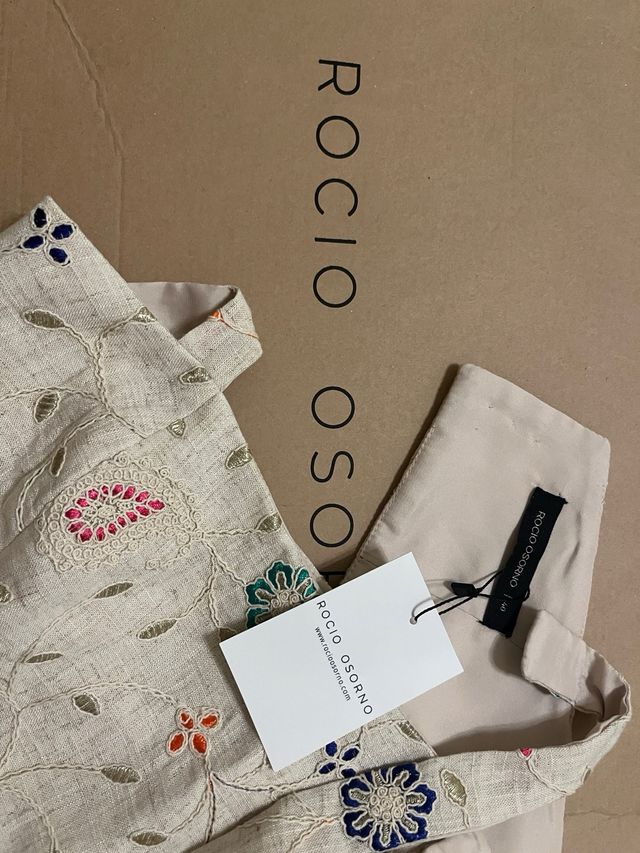 Vestido Rocío Osorno blanco - 2 piezas , 40/42