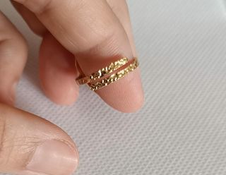 Anillo corazón dorado