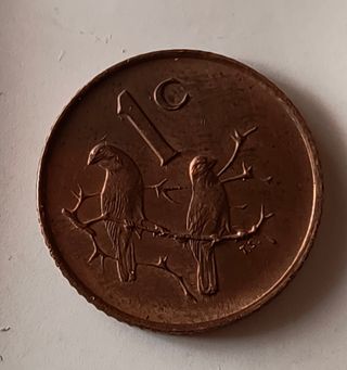 Moneda 1 céntimo Sudáfrica 1966