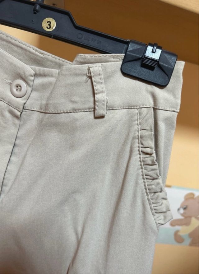 Pantalones beige mujer
