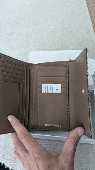 Cartera Borbonese de Lujo marrón beige