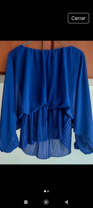 Blusa azul mujer - Talla única