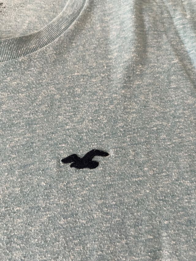 Camiseta Hollister L - Verde azulado