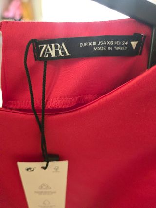 Vestido rojo Zara - Talla S