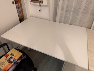 Tablón escritorio de madera blanca