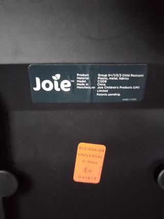 Silla coche Joie 0+/1/2/3 usada