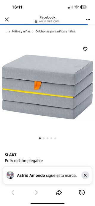 Puff/Colchón IKEA SLÄKT Plegable