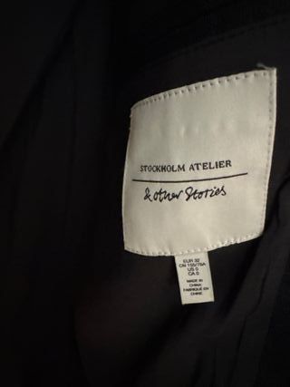 & Other Stories chaqueta lino negra, talla 32