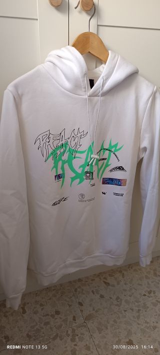 Sudadera blanca Bershka Talla S