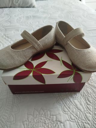 Zapatos niña Landos lino T23