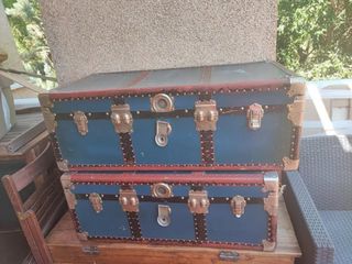 2 casse blu antiche
