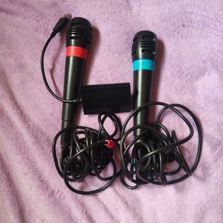 2 Micrófonos SingStar + Adaptador PlayStation