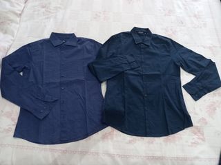 2 Camicie Uomo Blu Slim Fit XL