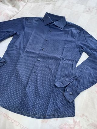 2 Camicie Uomo Blu Slim Fit XL