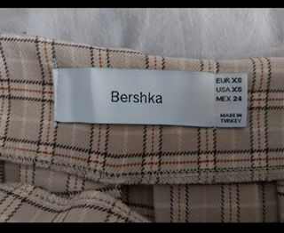 Falda plisada cuadros beige xs