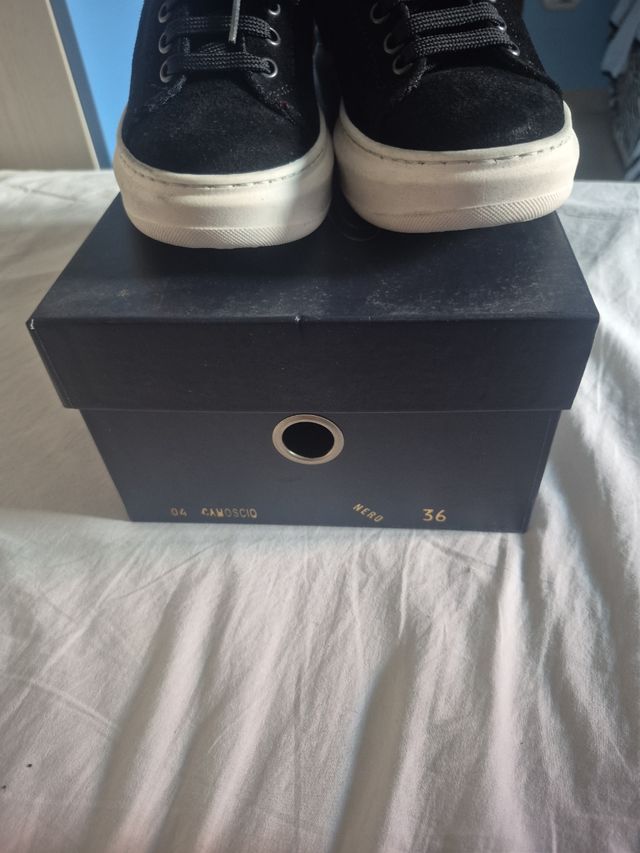 Sneakers nere glitter n.36