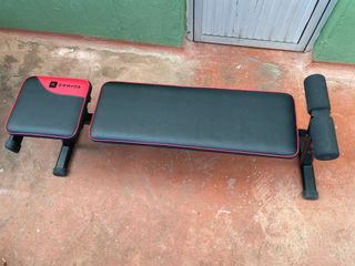 Rack, banco musculación y discos