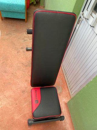 Rack, banco musculación y discos