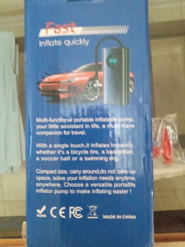 Mini bomba inflador portátil