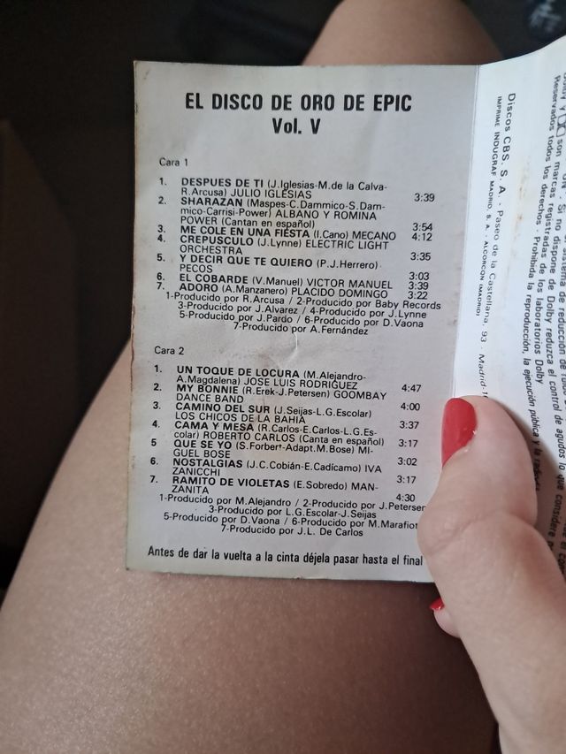 Cassette Epic 5: Grandes Éxitos