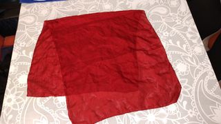 Pañuelo seda granate color Burdeos 43x92 cm