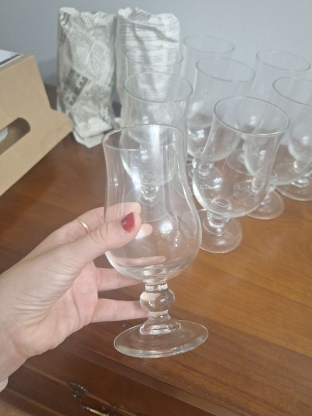 11 Copas Cristal Transparente